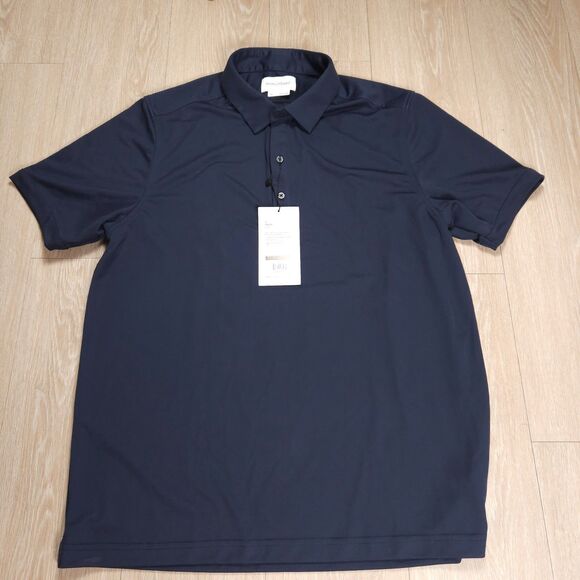 Ministry of Supply Apollo Polo Shirt Men's XXL Navy Stretch Casual NWT - Picture 1 of 12